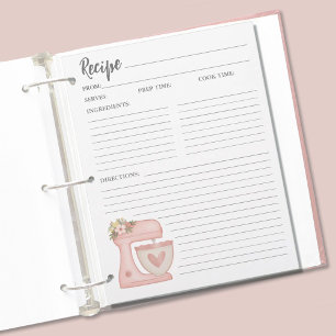 Eenvoudige Roze Mixer Bloemen Cake Bakkerij Recept Flyer