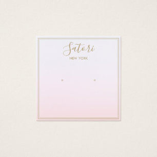 Eenvoudige roze ombre Script Stud die Vertoning ve Vierkante Visitekaartjes