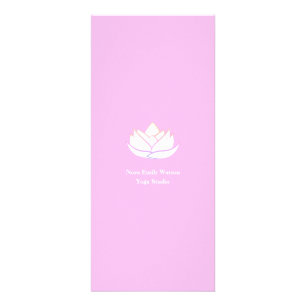 Eenvoudige Roze & Oranje Lotus Bloem Prijslijst Reclamekaart