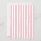 Eenvoudige Roze Strik Baby Shower Kaart (Achterkant)