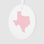 Eenvoudige roze Texas Map-vorm Ornament (voorkant)