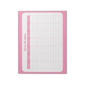 Eenvoudige roze weekplanner notitieblok (Gedraaid)
