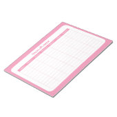 Eenvoudige roze weekplanner notitieblok (Schuin)