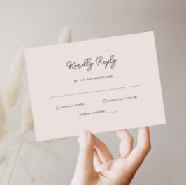 Eenvoudige RSVP Reply-Kaart Kaartje