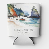 Eenvoudige Ruby Beach Olympic National Park bruilo Blikjeskoeler (Voorkant)