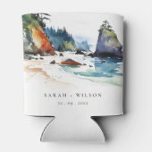 Eenvoudige Ruby Beach Olympic National Park bruilo Blikjeskoeler (Achterkant)