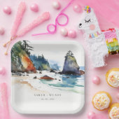 Eenvoudige Ruby Beach Olympic National Park bruilo Papieren Bordje (Feest)