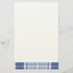 Eenvoudige Rustieke Blauwe Stijl Check Briefpapier