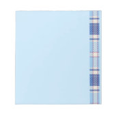 Eenvoudige Rustieke Blauwe Stijl Check Notitieblok (Voorkant)