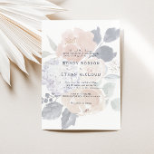 Eenvoudige rustieke bloemenbruiloft uitnodiging