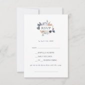 Eenvoudige rustieke bloemenlied Aanvraag RSVP-kaar RSVP Kaartje (Voorkant)