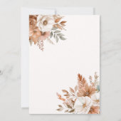 Eenvoudige rustieke Boho Floral Fall bruiloft Kaart (Achterkant)