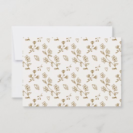 Eenvoudige rustieke bruiloft RSVP Respons Kaart - (Achterkant)