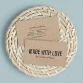 Eenvoudige rustieke gemaakt met liefde Social Medi Visitekaartje