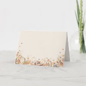 Eenvoudige rustieke Herfst Beige bruiloft dank u k Bedankkaart (Achterkant)