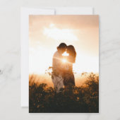 Eenvoudige rustieke Herfst Beige bruiloft Monogram Kaart (Achterkant)