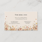Eenvoudige rustieke Herfst Beige bruiloft Website Informatiekaartje (Voorkant)