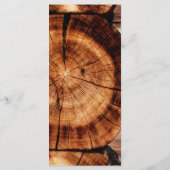 Eenvoudige rustieke houten plak bruiloft menu (Achterkant)