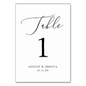 Eenvoudige rustieke kalligrafie zwart-wit bruiloft kaart (Achterkant)