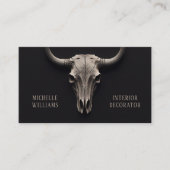 Eenvoudige rustieke Koe schedel zuidwestelijk West Visitekaartje (Voorkant)