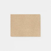 Eenvoudige rustieke kraftpapier-papierstijl post-it® notes (Voorkant)