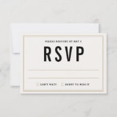 Eenvoudige Rustieke Trouw RSVP-reactiekaart RSVP Kaartje (Voorkant)