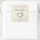 Eenvoudige rustieke zelfgemaakte kaars Sticker lab (Tas)