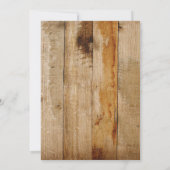 Eenvoudige rustieke Zonnebloem Houten Kruisdoop Kaart (Achterkant)