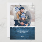 Eenvoudige Rustige 4-FOTO kerstgroet Feestdagenkaart (Achterkant)