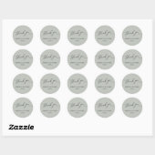 Eenvoudige Rustige Sage Green Favors Dank u Ronde Sticker (Vel)