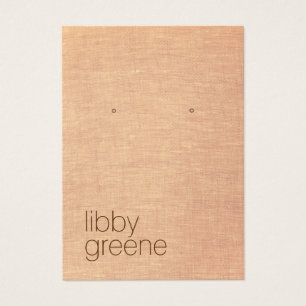 Eenvoudige Rustige Tan Jewelry-oorkoningskaart Visitekaartje