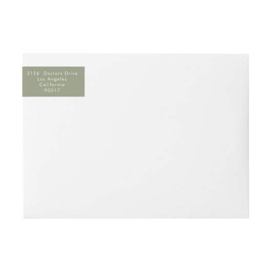 Eenvoudige Sage Green en White Modern Calligraphy (Voorkant)