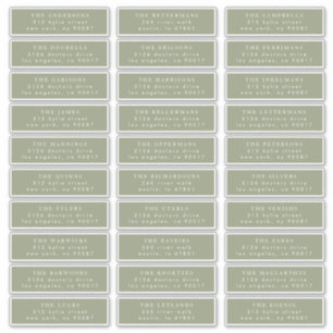 Eenvoudige Sage Green en White Modern Calligraphy Sticker
