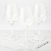 Eenvoudige Sage Groene bladeren Namen Datum Bruilo Wijnglaslabel (Set)