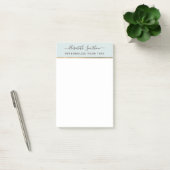 Eenvoudige saliegroene gouden minimale persoonlijk post-it® notes (Kantoor)
