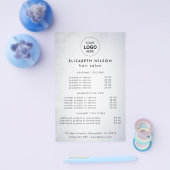 Eenvoudige Salon Service Menu Flyer (Enkel)