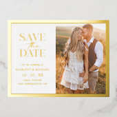 Eenvoudige Save The Date Folie Uitnodigingskaart Uitnodiging Briefkaart (Voorkant)