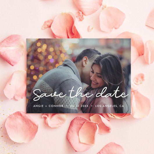 Eenvoudige  Save the date fotokaart