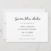 Eenvoudige 'Save the date' fotokaart Save The Date (Achterkant)