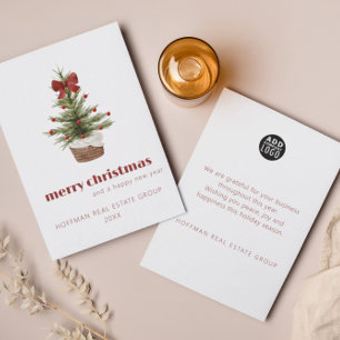 Eenvoudige Scandinavische Corporate Christmas Kaar Kaart