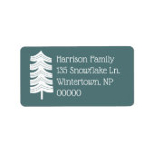 Eenvoudige Scandinavische kerstboom Etiket (Voorkant)