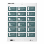 Eenvoudige Scandinavische kerstboom Etiket (Full Sheet)