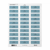 Eenvoudige schaduw loopt over blauwe Sjabloon Etiket (Full Sheet)