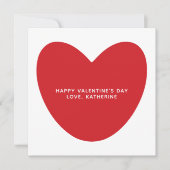 Eenvoudige schattige rode hart gepersonaliseerde V (Voorkant)
