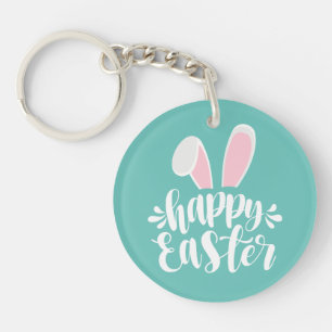 Eenvoudige Schattigee Bunny Ears Happy Easter   Bu Sleutelhanger
