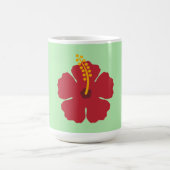 Eenvoudige Schattigee Cartoon Rode Hibiscusbloem Koffiemok (Center)