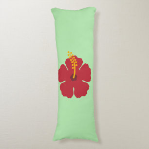 Eenvoudige Schattigee Cartoon Rode Hibiscusbloem Lichaamskussen