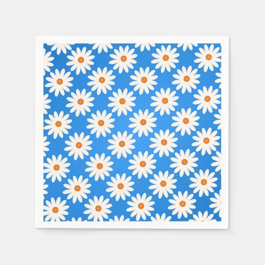 Eenvoudige Schattigee Daisy Floral Servet (Voorkant)
