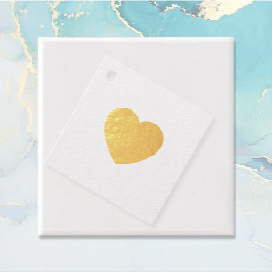 Eenvoudige Schattigee Hart Wedding Favoriete Label