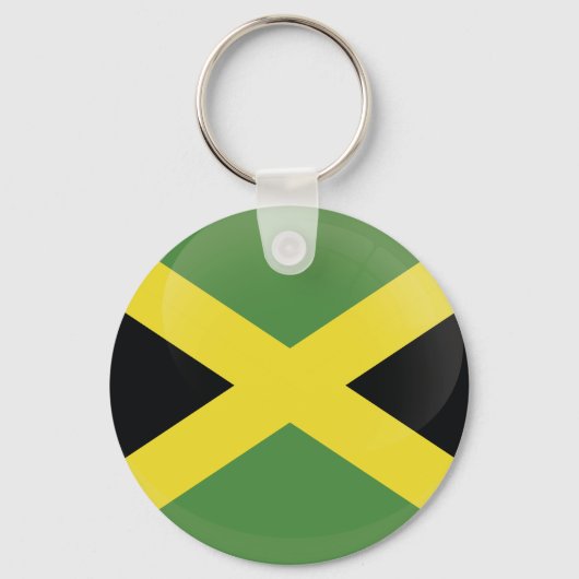 Eenvoudige Schattigee Jamaicaanse vlag Sleutelhanger (Voorkant)